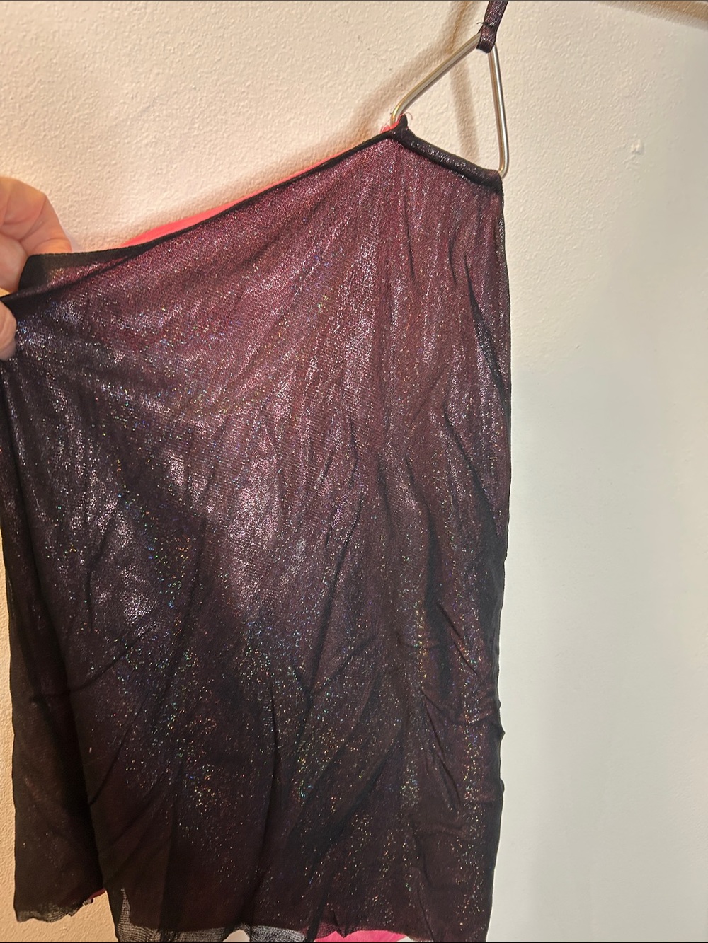 Vivenne Tam Sheer Sparkle Halter - Deep Wine - Picture 4 of 5